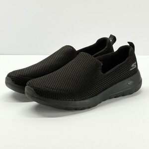 Skechers Go Walk Goga Mat Slip On Women Size 8 Black Comfort Breathable Walking